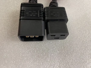 VOLEX C19-C20 Cable SJT E67601 VW-1 60°C 300V  3x14AWG/16A/250V, 2' 3' 4' & 8' - Picture 1 of 4