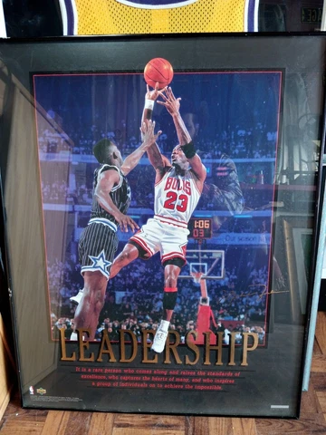 1996Upper Deck Michael Jordan Limited Edition Poster Print Leadership 3401/7210 Cover