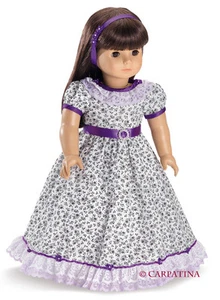Doll Clothes 18" Dress Victorian Purple Floral SB0071 Carpatina Fit Ag Dolls - Picture 1 of 5