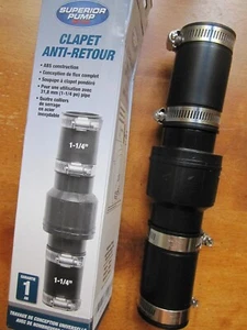 Rubber Boat Check Valve, 1 1/4" Superior Pump # 99544 Black NEW - Picture 1 of 3