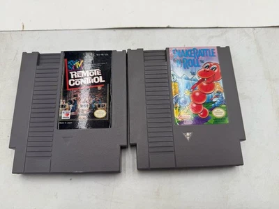 Snake Rattle 'n' Roll & MTV Remote Control NES Original Nintendo Video Games - Image 1 of 2