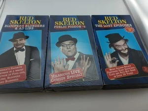 Lot 3 Red Skelton VHS Lost Episodes Vol. 2, Bloopers Blunders & Public Pigeon - Picture 1 of 5