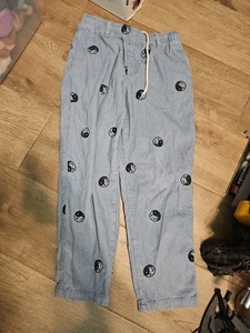 Pantalones de pana cara sonriente Yin Yang Urban Outfitters raros con cordón talla mediana - Imagen 1 de 7