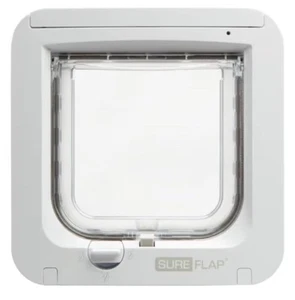 SureFlap Microchip Cat Flap Installazione in Porte, Finestre e Pareti Bianco - Foto 1 di 7