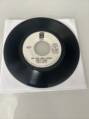 BILLY PAUL PROMO Me & Mrs. Jones White Label 45 Mono/Stereo Philadelphia Int - Image 1 of 4