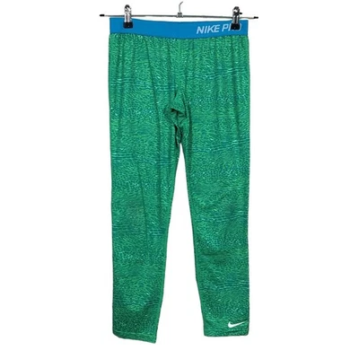 Nike Pro Dri-Fit Entrenamiento Leggings NIÑAS XL Verde Animal Guepardo Estampado Leopardo Foto 1 de 4