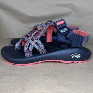Chaco ZX2 Classic Sport Sandals Size W9 Double Straps Motif Eclipse Blue Coral - Picture 1 of 11