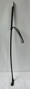 Vintage Beaufort Made In England Equestrian Black Leather Riding Crop 25” Inch - Picture 1 of 7