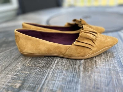 $110 Aerosoles Flat Shoes Women's Size 10M Tobacco Suede Dillion Dress Flats - Image 1 of 4