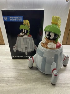 Marvin the Martian Spaceship Cookie Jar 1997 Warner Bros Studio Store - MIB Mint - Picture 1 of 14