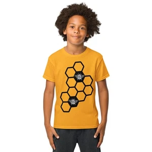 Youth t-shirt bee honeycomb - Picture 1 of 31