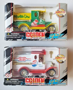 Golden Classic Gift Banks Pepsi-Cola & Mountain Dew Druckguss Metall (2 Stück) - Bild 1 von 2