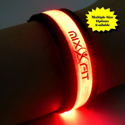 MixxFit Reflective Adjustable LED Armband Safety Strap High Visibility Flashing - Image 1 of 4