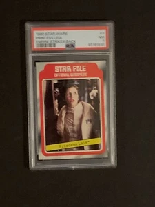 1980 Topps Star Wars Empire Strikes Back Star File Princess Leia #3 PSA7 NM - Picture 1 of 2