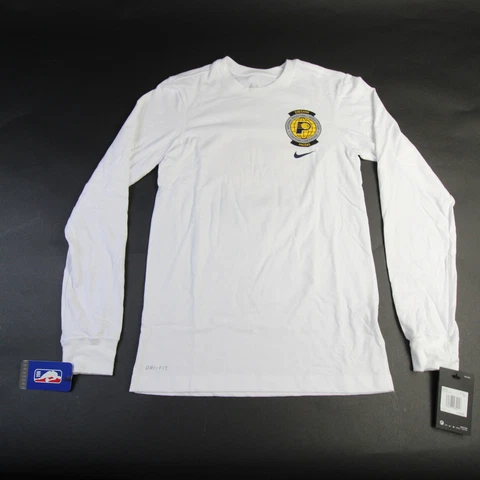 Indiana Pacers Nike NBA Authentics Nike Tee Long Sleeve Shirt Men's White New Cover