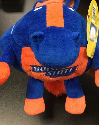New NCAA Boise State Broncos Mascot Plush Toy Orbiez Sports Blue Orange Football Cover