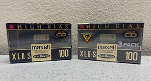 MAXELL XLII-S 100 Cassette Tape 2 Set of (2) Made in Japan NEW *READ - Picture 1 of 4