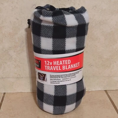 AUTO DRIVE 12-VOLT HEATED TRAVEL BLANKET 57" X 39" BRAND NEW - Image 1 of 2