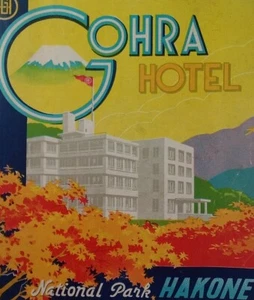 Folleto de viaje Japón original Gohra Hotel Hakone Honshu raro mediados de 1900 gráficos - Imagen 1 de 12