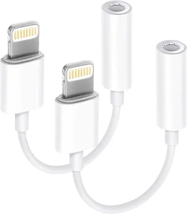 Apple Mfi Certified 2 Pack Lightning to 3.5 Mm Headphone Jack Adapter for Iphone - Picture 1 of 12