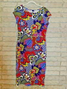 VESTIDO BEIGE by ECI Tejido 8 LARGO Multicolor ELASTIZADO Manga Casquillo Patrón Audaz DIVERTIDO - Imagen 1 de 12