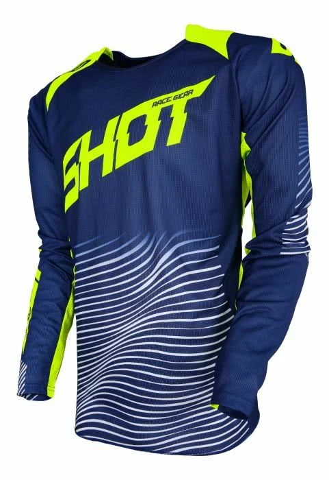 Shot Aerolite Óptica Adulto MX Todoterreno Jersey Azul/Amarillo Neón - Imagen 1 de 1