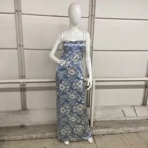 REFORMATION Frankie abito donna floreale slim seta slip taglia 6 - Foto 1 di 6