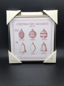 Hearth & And Hand Magnolia Framed Christmas Tree Ornaments Sign Vtg Style Red - Picture 1 of 8