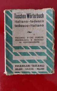 Taschen Worterbuch vocabolario tascabile tedesco S.A.C.S.E. 1943 - Foto 1 di 3