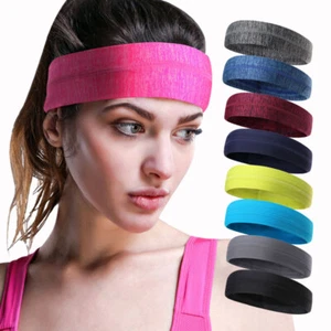 Cooling Headbands Men Women Workout Sweat Band Elastic Moisture Wicking Hairband - Picture 1 of 27