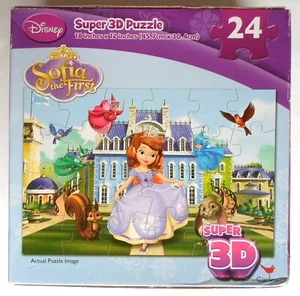 DISNEY SOFIA THE FIRST PRINCESS 3D Jigsaw Puzzle Super 3D 24 Pieces 18x12 - Picture 1 of 2