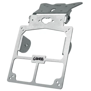 PORTATARGA MOTO REGOLABILE UNIVERSAL ALLUMINIO GRIGIO BMW HONDA ENDURO YAMAHA - Foto 1 di 6