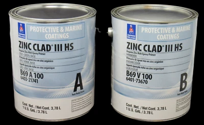 NEW Sherwin-Williams Zinc Clad III HS Epoxy Primer Coating PART A + B for STEEL
