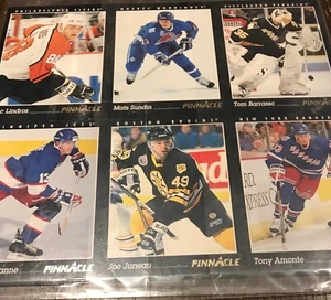 1993 Score Pinnacle Hockey Rookie Uncut Promo Lindros Selanne Sundin Amonte - Picture 1 of 2