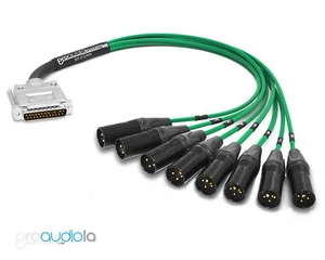 Apogee AD16x Premium Mogami 3162 Digital DB25 | XLR-M Green 8 ft. Yamaha Pinout - Picture 1 of 1