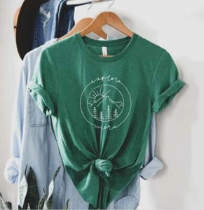 Explore More T-shirt Bella Canvas Unisex Adult XL Hiking Mountain Scene Camping - Picture 1 of 2