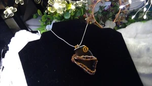 Rare Stones By Josh sterling silver pendant and necklace with vibrant sliced cit - Picture 1 of 9