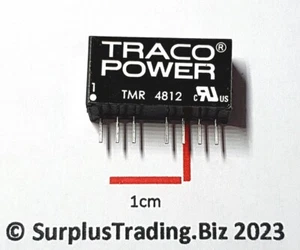 TRACO TMR 4812 2W Isolated DC-DC Converter, Vin 36 - 75 V dc, Vout 12V dc, 165mA - Picture 1 of 3