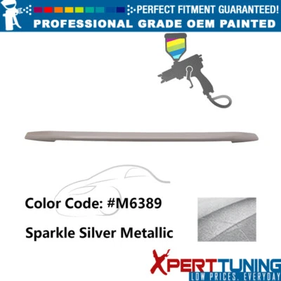 Fits 13-19 Ford Taurus Sedan OE Style Sparkle Silver Metallic Trunk Spoiler ABS Foto 1 de 4