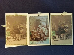 3 etiquetas de pared de madera de Navidad trineo, BC337 - Imagen 1 de 6
