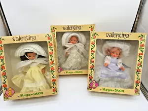 Konvolut 3 Vintage Valentina Furga Dakin Puppen 1977 9,5 Zoll antik in Originalkartons - Bild 1 von 14