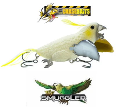 CHASEBAITS The Smuggler - Crawling Bird Lure - White Cockatoo - Full Size 3.5"