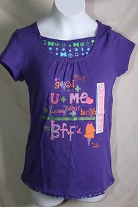 Circo MÄDCHEN LILA BEST FRIENDS BAUMWOLLE KURZARMSHIRT LARGE NEU MIT ETIKETT - Bild 1 von 3