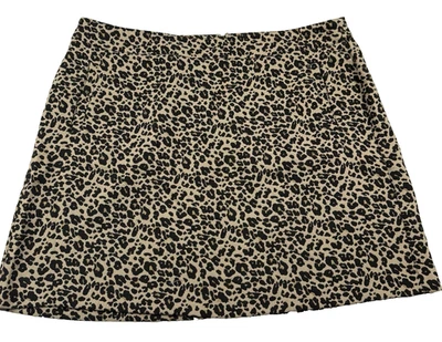 Falda Marrón Estampado Leopardo Vintage Loft Mujer Talla Grande 16 Informal Vacaciones Moda Foto 1 de 4