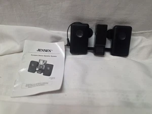Jensen Portable Stereo Speaker Aux Input Jack Black SMPS-225 - Picture 1 of 5