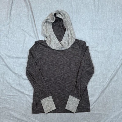Pullover con Capucha REI para Mujer Pequeño Gris Negro Elastizado Agujeros para Pulgar Cremallera Bolsillo Senderismo Foto 1 de 4