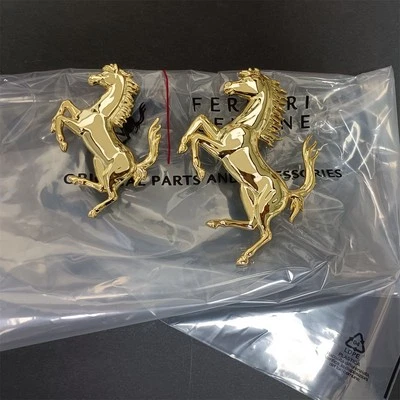 Ferrari 458 Italia Spider Delantero #Parachoques Trasero Oro Caballo Emblema Insignia Set Foto 1 de 4