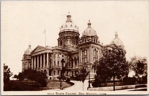 Foto real vintage de DES MOINES Iowa postal RPPC "Capitolio del Estado" 1911 cancelar - Imagen 1 de 2