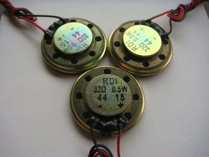 LOT 20 RDI 32-ohm Small AUDIO SPEAKERS, part # 28A1050-32B0428 -- New and Unused - Picture 1 of 21