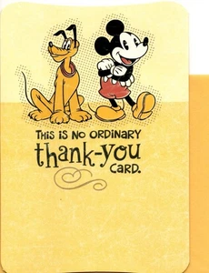 Disney Mickey Mouse Thanks Thank You Hospitality Hug Hallmark Greeting Card - Picture 1 of 3